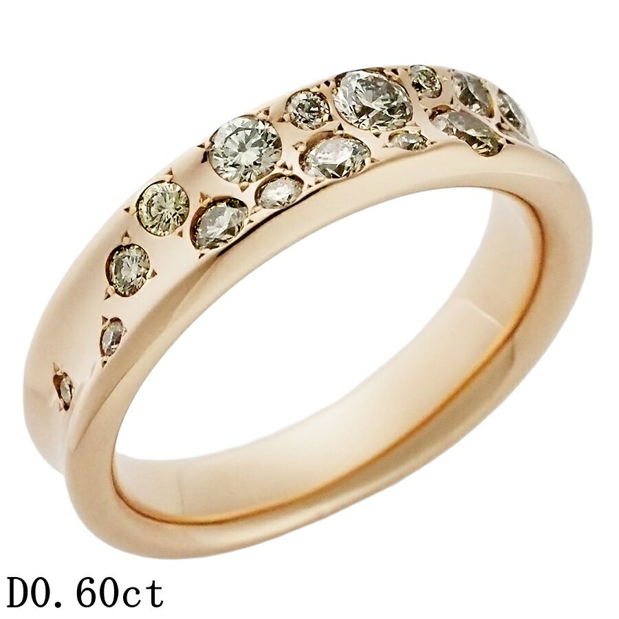 Rakuten - カシケイ ブラウンダイヤモンド /0.60ct メランジェ リング K18PG 14号【中古】【JS1928】
