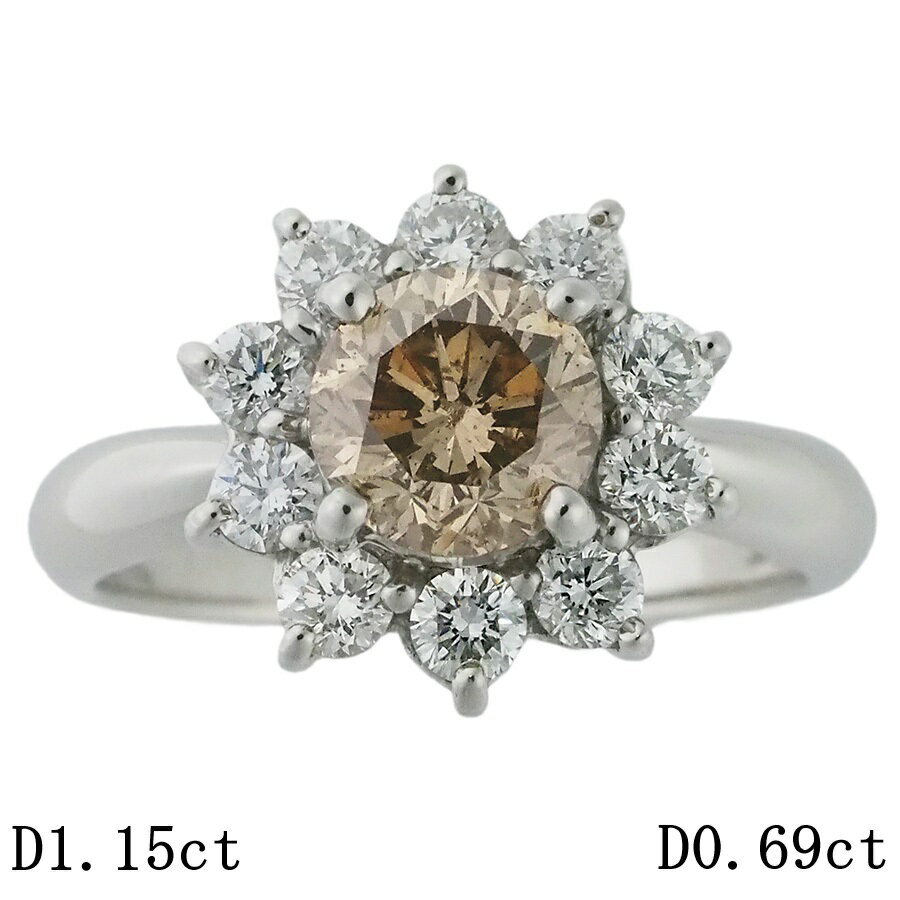 乐天商城 - ダイヤモンド/1.15ct ダイヤ/0.69ct リング Pt900 13号【中古】【JS1924】
