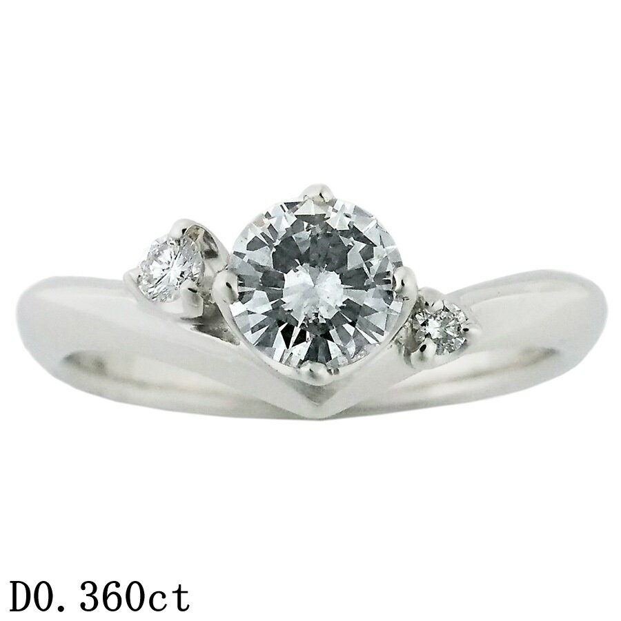 Rakuten - G-SI2-F ダイヤモンド/0.360ct デザイン リング Pt950 6号 ソーティング付【中古】【JS1934】