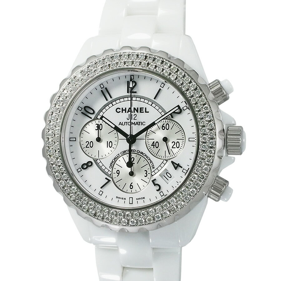 シャネル J12 クロノグラフ アフターダイヤベゼル H1007【中古】【JS1960】