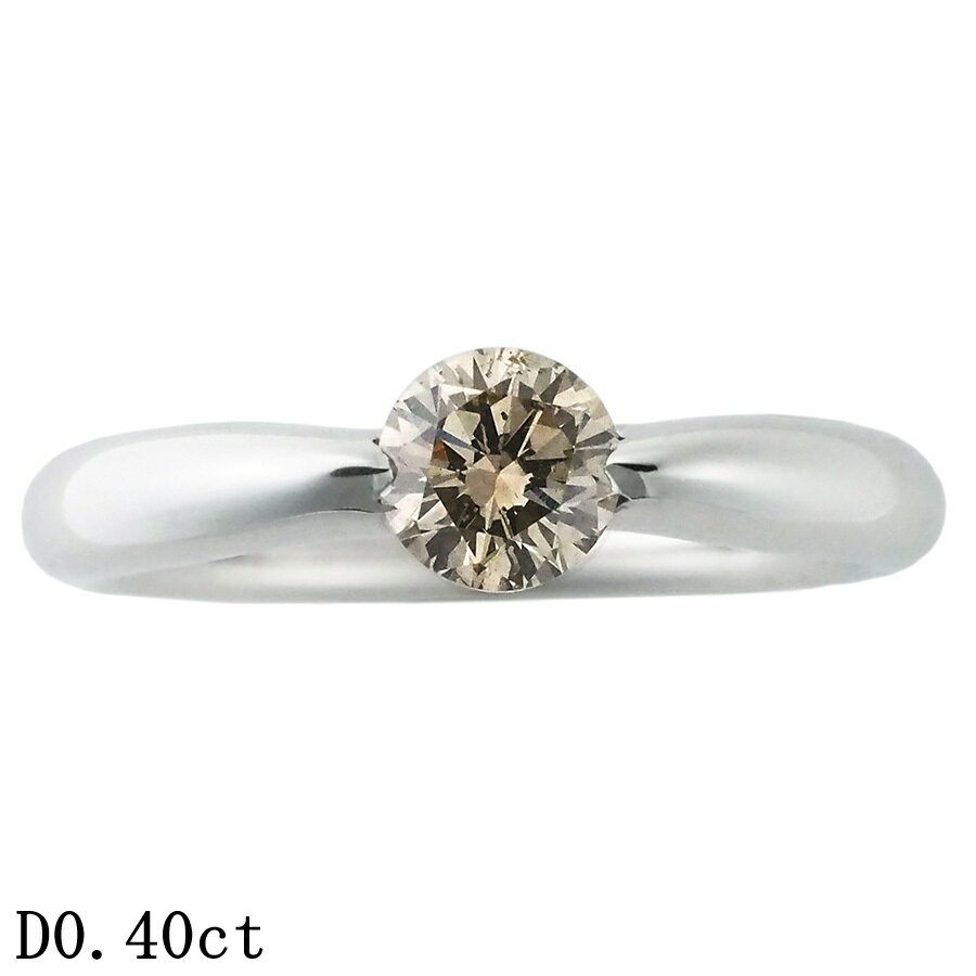 樂天商城 - 1粒ダイヤモンド/0.40ct リング K18WG 10号【中古】【JS1943】