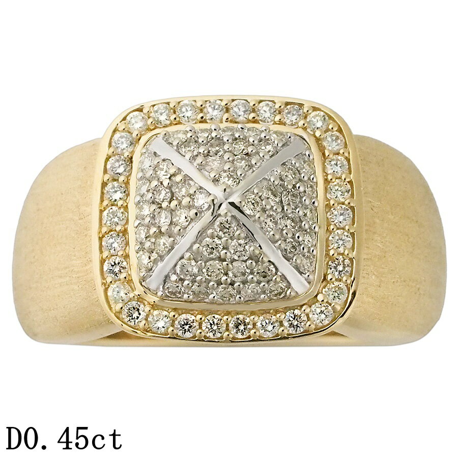 樂天商城 - ダイヤモンド/0.45ct デザイン リング K18YG 20号【中古】【JS1945】