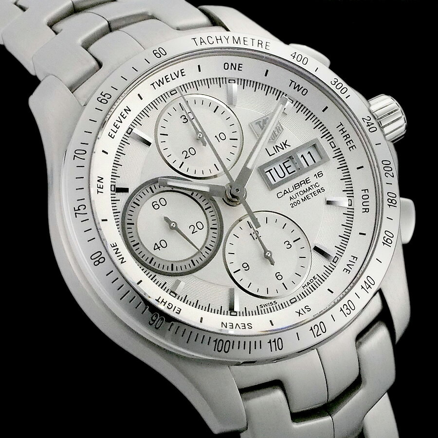 Jewel&Watch Supplyのタグホイヤー リンク クロノグラフ デイデイト CJF211B.BA0594 国内正規 箱・Gカード付【中古】【JS1968】｜アングル2