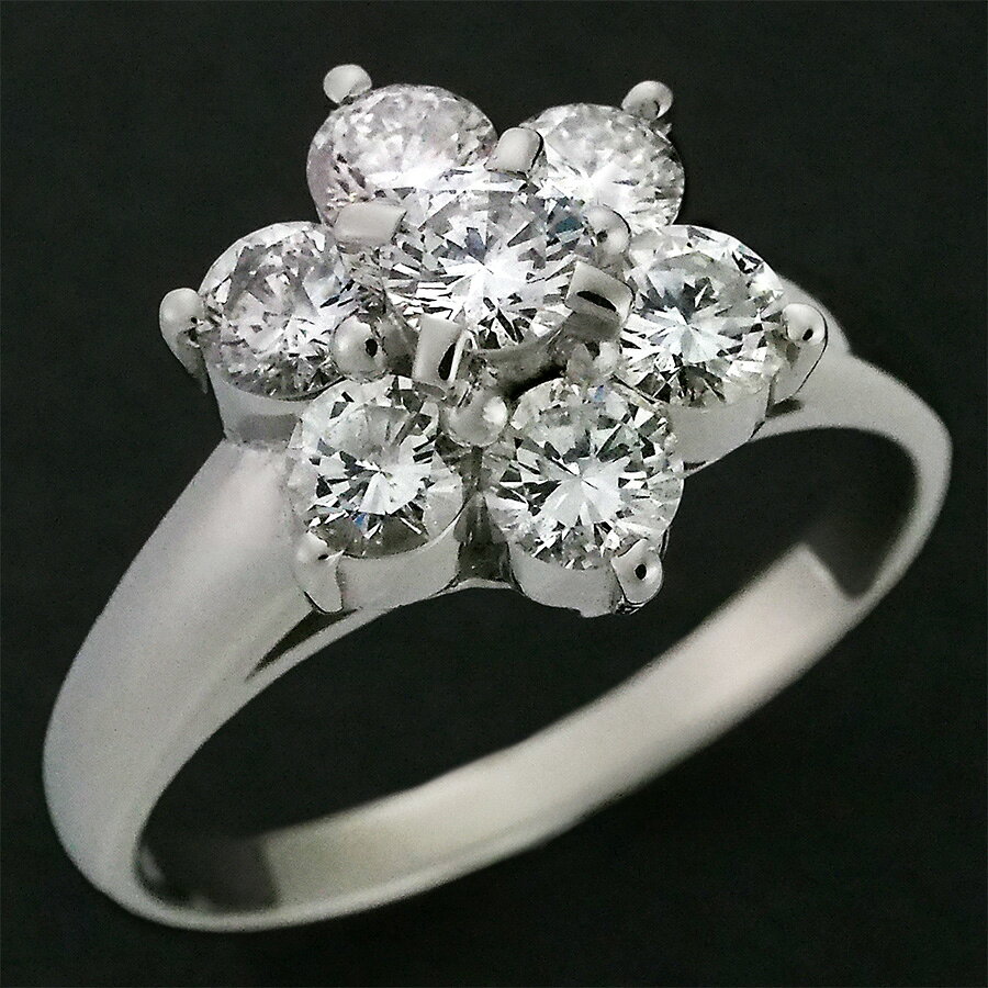 Jewel&Watch Supplyのダイヤモンド/1.00ct フラワーモチーフ リング Pt900 12.5号【中古】【JS1986】｜アングル2