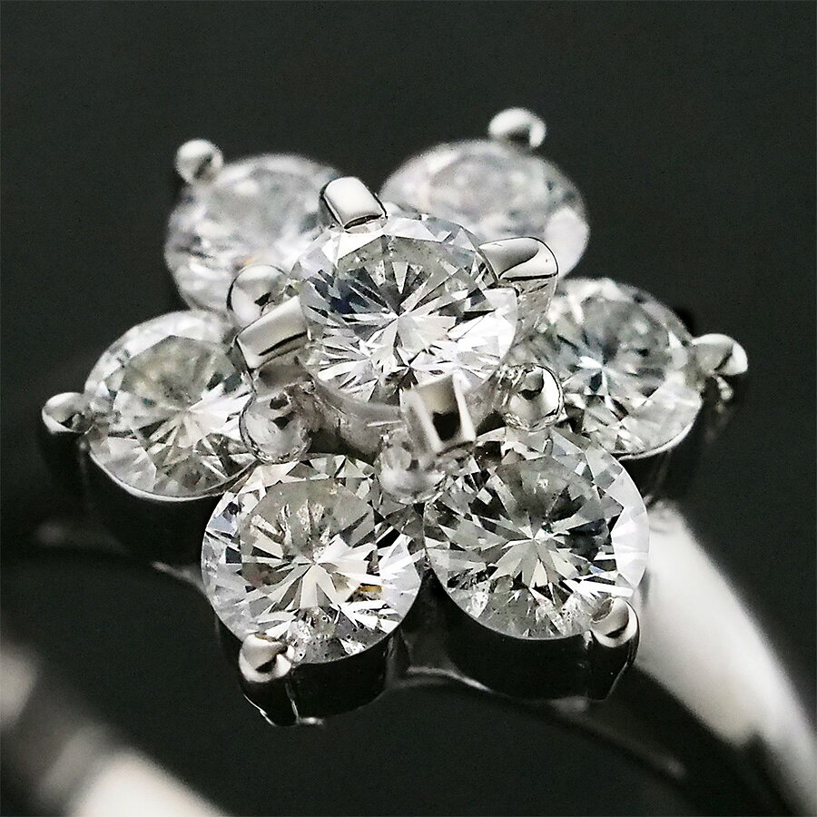 Jewel&Watch Supplyのダイヤモンド/1.00ct フラワーモチーフ リング Pt900 12.5号【中古】【JS1986】｜アングル3