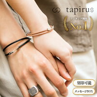 刻印可 ペアブレスレット TAPIRUS シルバー 彼女 彼氏 レディース メンズ カップル 誕生日プレゼント 記念日 本革 革 日本製 国産 ギフトラッピング タピルス 送料無料