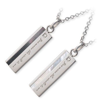 ダイヤモンド ネックレス white clover ホワイトクローバー ステンレス ペア ホワイト ブランド プレゼント ペアネックレス ブランド 大人 カップ...