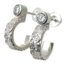 ピアス メンズ AQUA SILVER アクアシルバー シルバー キュービック ホワイト 彼氏 プレゼント