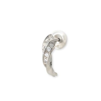 Rakuten - ピアス 片耳用 メンズ Dignest ディグニスト シルバー キュービック ホワイト 彼氏 プレゼント