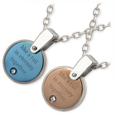 Drops ドロップス ステンレス ペアネックレス 大人 キュービック ブルー 人気 ブランド プレゼント ペアネックレス ブランド 大人 カップル 彼女 彼氏...