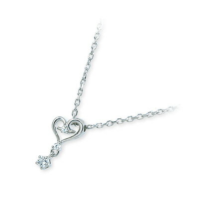 HEART OF CONCEPT ハートオブコンセプト シルバー ネックレス シンプル キュービック ホワイト 彼女 レディース ハート プレゼント