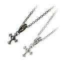 K-SMITH ケイスミス シルバー ペアネックレス 大人 キュービック ブラック クロス ブランド プレゼント ペアネックレス ブランド 大人 カップル 彼女...