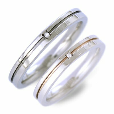 ペアリング ブランド MU-RA ムーラ キュービック ホワイト 人気 ブランド プレゼント ペアリング カップル 2個セット ペアリング アレルギー対応 ペアリング ステンレス