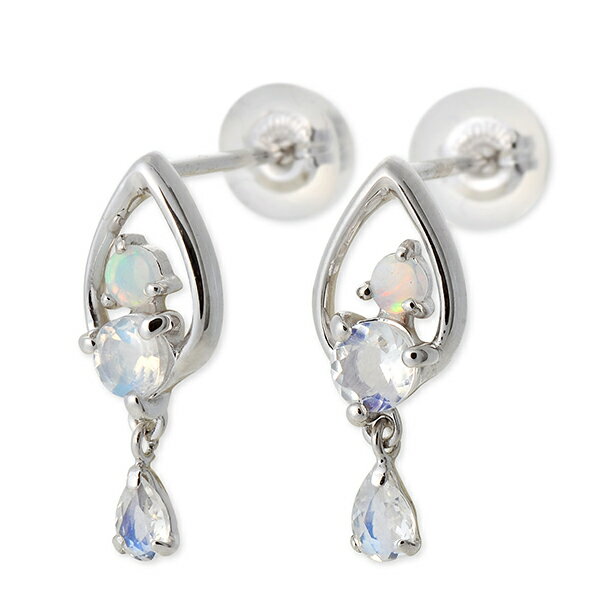 WISP ウィスプ ホワイトゴールド ピアス ムーンストーン ホワイト 彼女 レディース プレゼント