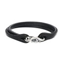 Drops ドロップス シルバー ブレスレット レザー 革 ブラック 彼氏 メンズ プレゼント