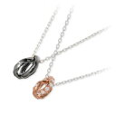 THE KISS シルバー ペアネックレス 大人 シンプル ダイヤモンド 彼女 彼氏 レディース メンズ カップル ペア 誕生日 記念日 ギフトラッピング ザキ...