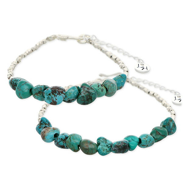 ペアブレスレットシルバーターコイズ...