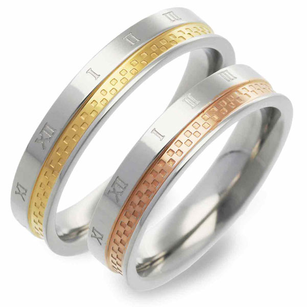 ペアリング カップル ステンレス MARIA BRIGHT マリアブライト 2個セット 結婚指輪 婚約指輪 メンズ レディース 彼氏 彼女 誕生日プレゼント ギ...