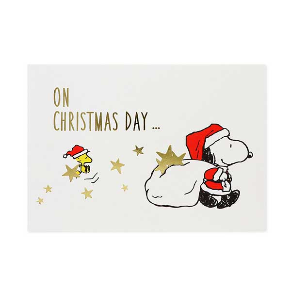 クリスマス(スヌーピー ツリーを飾って) メッセージカード レディース 彼女 女性 誕生日 ギフトメンズ 彼氏 男性 誕生日 プレゼント
