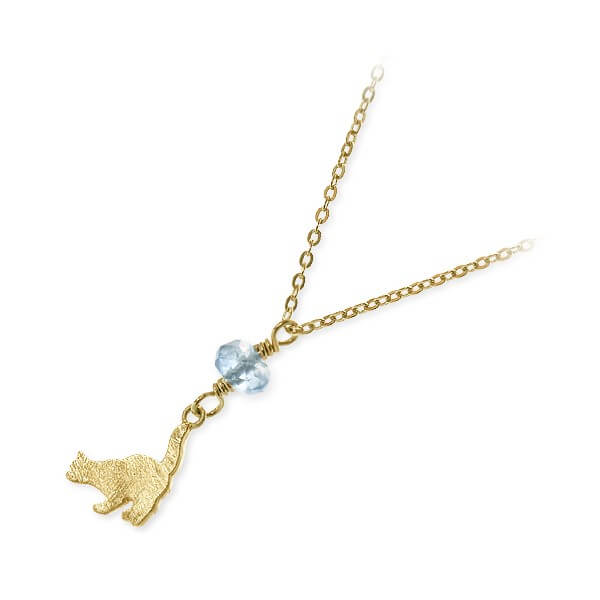シルバーネックレス Blue Cat レディース 彼女 女性 誕生日 プレゼント(4)
