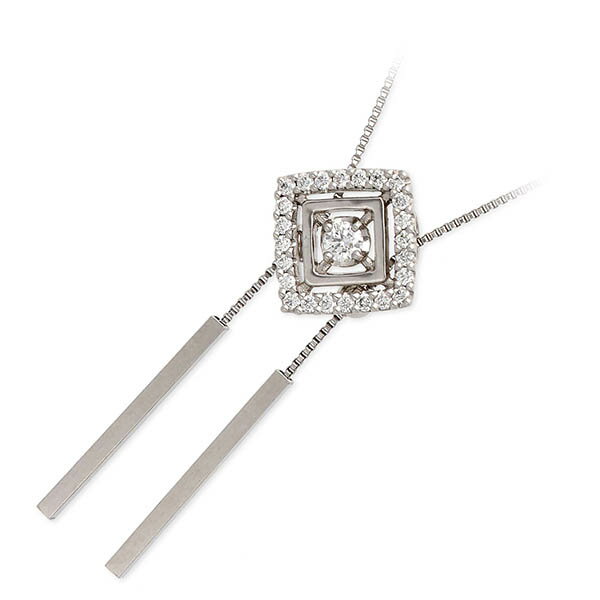 White - プラチナネックレス Lumineve Jewelry (ルミネーブ ジュエリー) レディース 彼女 女性 誕生日 プレゼント