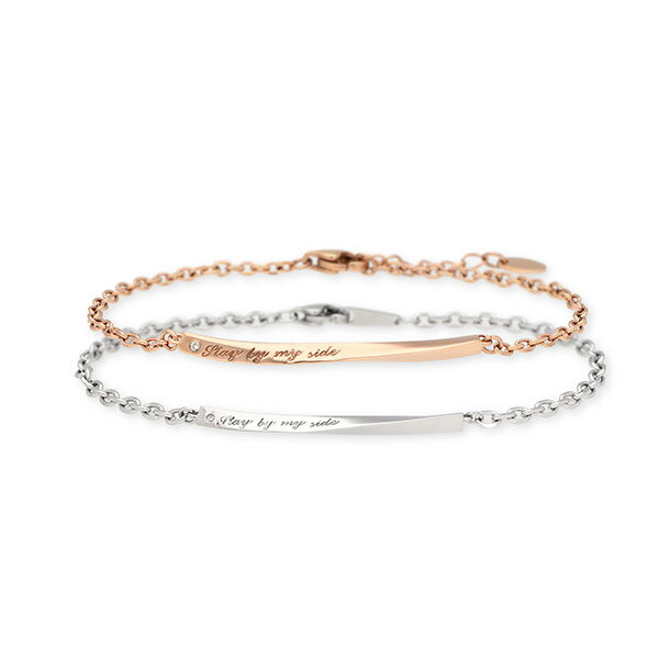 つけっぱなし OK ペアブレスレット サージカル ステンレス white clover ペア カップル お揃い 大人 彼女 彼氏 女性 男性 誕生日プレゼント ...