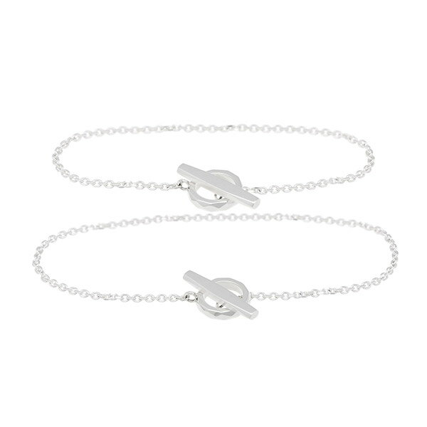 【当店限定】 ペアブレスレット シルバー LION HEART ライオンハート チェーンブレスレット シンプル 大人 ペア カップル お揃い ブレスレット メン...