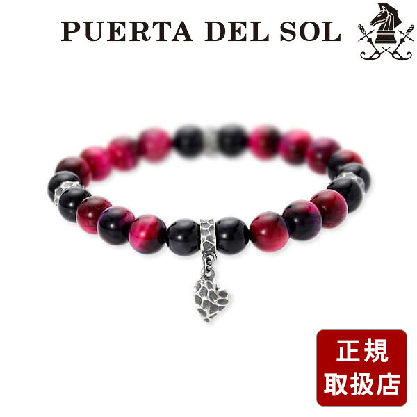 PUERTA DEL SOL プエルタデルソル シルバー ブレスレット ピンク 彼氏 メンズ 　パワーストーン プレゼント