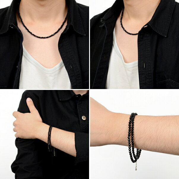 Drops ドロップス シルバー ネックレス オニキス ブラック 彼氏 メンズ