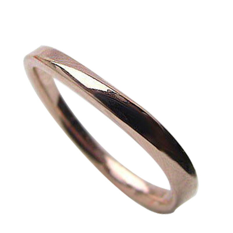 ウェーブライン ツイスト リング ピンクゴールドK10 ピンキーリング 10金 工房直送 記念日 プレゼント 受注製作 ジュエリーアイ 結婚記念日 婚約 おすす...