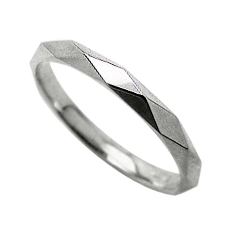 プラチナ900 リング Pt900 ひし形 カット ピンキー リング 指輪 記念日 誕生日 女性用 お洒落 ring プレゼント 受注製作 工房 通販 アクセサ...