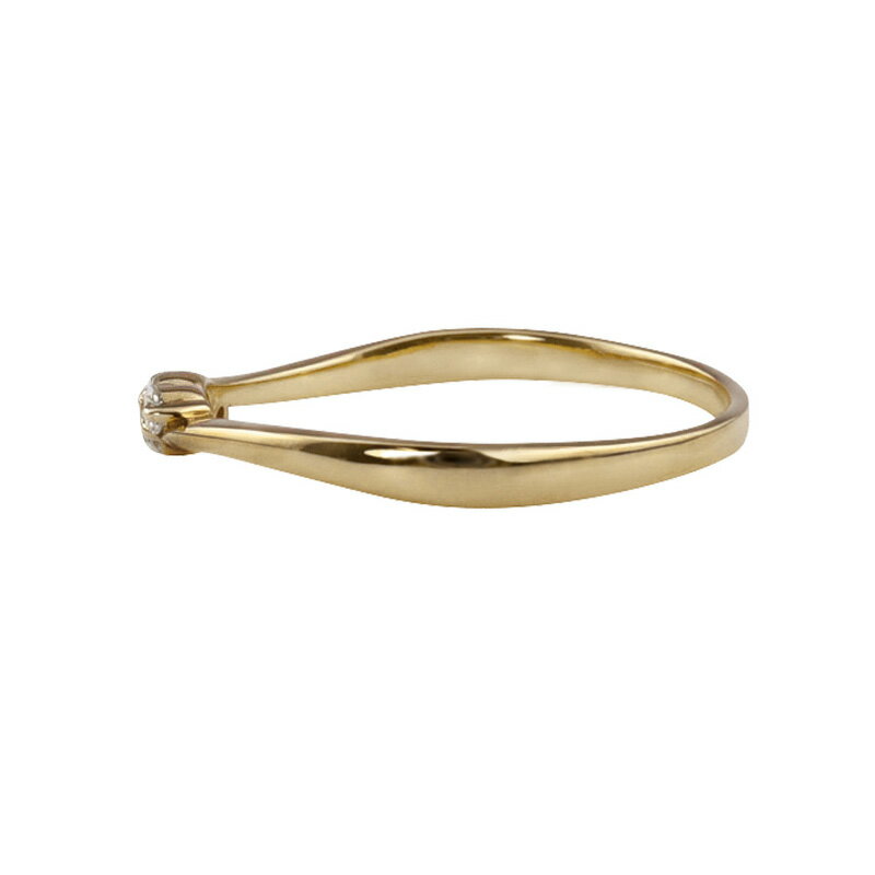 18金 スリーストーン ダイヤモンド リング ゴールド K18 重ね着け ピンキーリング 指輪 レディース おすすめ プレゼント