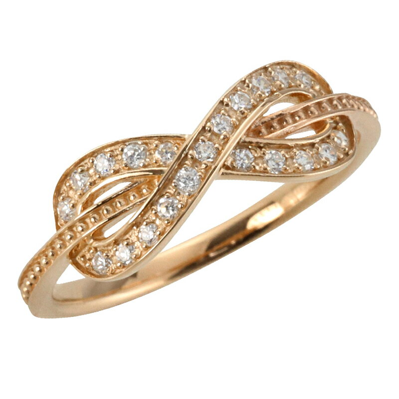 限定生産 10金 リング インフィニティ ダイヤモンド リング 天然 ピンキーリング 無限 K10 リング 指輪 レディース 5号 幸運 モチーフ ホワイトデー プレゼント 即日発送正午迄 レディースジュエリー アクセサリージュエリー アクセサリー Insolite Guadeloupe