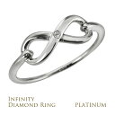 インフィニティ リング 一粒 ダイヤモンド プラチナ リング ピンキーリング 無限 Pt900 指輪 レディース 1号〜 華奢 ∞ 幸運 モチーフ おすすめ ギ...