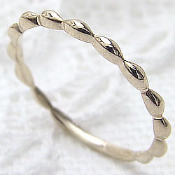 シンプルリング マーキス エタニティリング 10金 指輪 イエローゴールドK10 ピンキーリング 重ね着け 繊細リング ファランジリング ミディリング 究極 お...