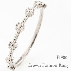 花 フラワー リング レディース 指輪 繊細リング プラチナ ダイヤ 4月誕生石 地金 重ねづけ 華奢リング ピンキー 細身 小指 1号 2号 3号 4号 5号...