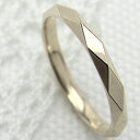 イエローゴールドK18 シンプルリング K18YG ひし形デザイン ピンキーリング アクセサリージュエリーショップ おすすめ ギフト プレゼント 受注製作 クリ...