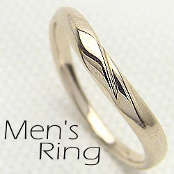 メンズリング イエローゴールドK18 K18YG カーブ ライン デザイン men's ring アクセサリー オシャレ ピンキーリング 記念日 おすすめ ギフト プレゼント 受注製作