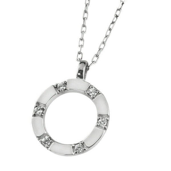 ネックレス レディース サークルネックレス ダイヤモンド プラチナ Pt900 Pt850 6石 丸 ペンダント ア..