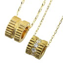 ペアネックレス シンプル ゴールド 10金 サークル ダイヤモンド K10 ペンダント 2本セット ペア オリジナル デザイン 大人 ジュエリーアイ ブランド ...