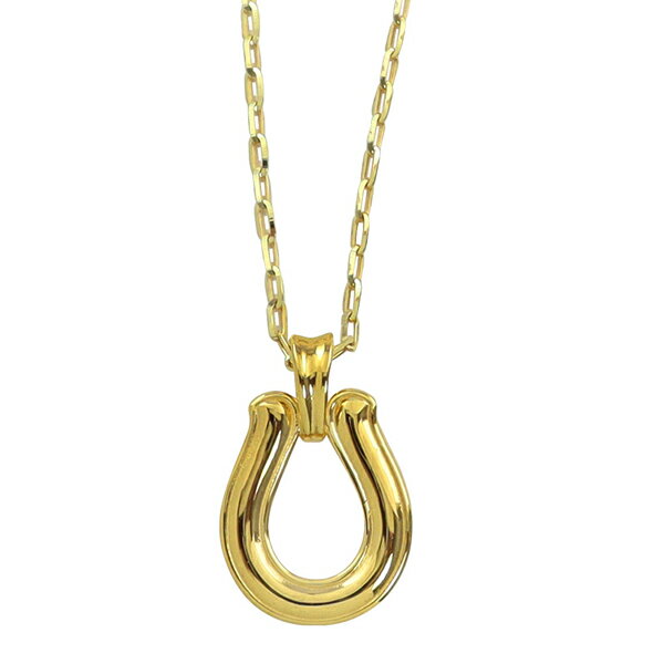 メンズネックレス 馬蹄 ネックレス メンズ 10金 K10 ゴールド ホースシュー ペンダント シンプル チェーン アズキチェーン 50cm 1mm幅 男性用 おすすめ ギフト プレゼント 受注製作 つけっぱなし 馬蹄モチーフ 日本製 地金 ジュエリー 送料無料
