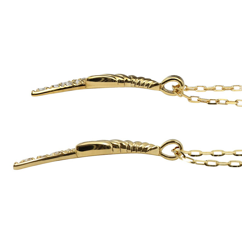 ペアネックレス シンプル 18金 フェザー ネックレス 羽根 ダイヤモンド K18 ペンダント シンプル 2本セット ペア オリジナル デザイン 大人 人気 ジュエリーアイ ブランド おすすめ カップル ペアルック おすすめ ギフト プレゼント 受注製作