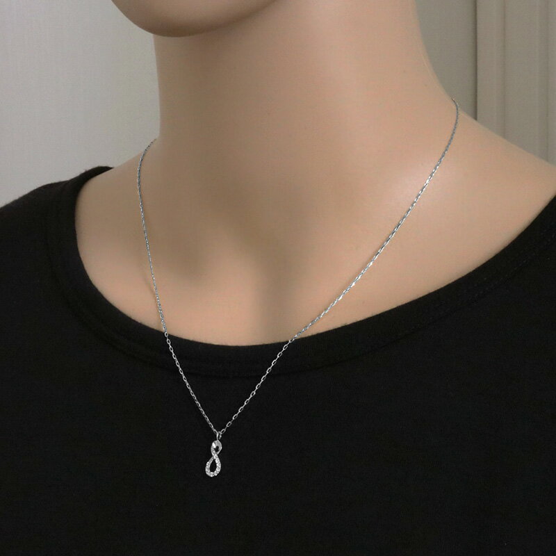 メンズネックレス ダイヤモンド Infinity 無限 プラチナ インフィニティ ペンダント Pt900 Pt850 アズキチェーン 50cm シンプル メンズ 男性 大人 上品 オリジナル アクセサリー ジュエリー 受注製作 日本製 安心 おすすめ ギフト プレゼント 結婚記念日 誕生日 記念日