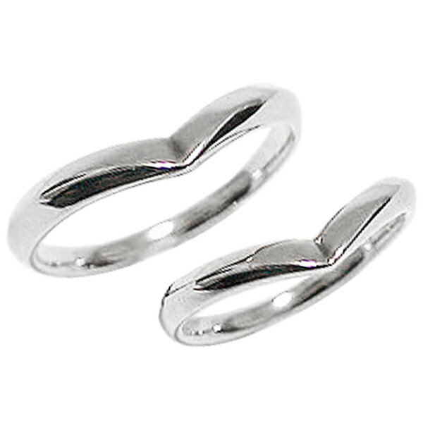 ペアリング プラチナ Vライン 結婚指輪 マリッジリング Pt900 刻印 文字入れ 可能 2本セット ブライダル おすすめ ギフト プレゼント 受注製作 クリ...
