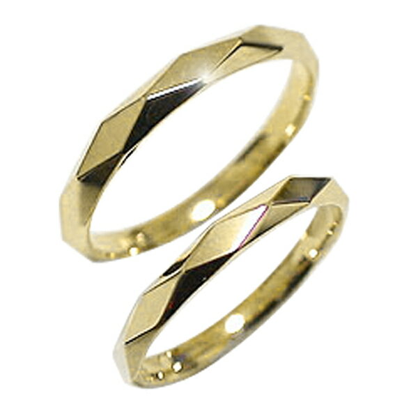 結婚指輪 ひし形カット ペアリング イエローゴー...の商品画像