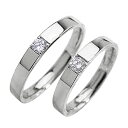 結婚指輪 プラチナ 一粒ダイヤモンドリング ペアリング Pt900 マリッジリング 2本セット ペア 文字入れ 刻印 可能 婚約 結婚式 ブライダル ウエディン...