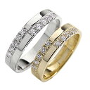 結婚指輪 ゴールド クロス ペアリング シンプル イエローゴールドK10 ホワイトゴールドK10 マリッジリング 10金 2本セット ペア 文字入れ 刻印 可能 婚約 結婚式 ブライダル ウエディング おすすめ ギフト プレゼント 受注製作(4)