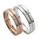 結婚指輪 ゴールド クロス ペアリング シンプル ピンクゴールドK10 ホワイトゴールドK10 マリッジリング 10金 2本セット ペア 文字入れ 刻印 可能 婚約 結婚式 ブライダル ウエディング おすすめ ギフト プレゼント 受注製作(4)