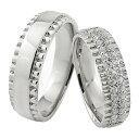 結婚指輪 プラチナ ダイヤモンド デザインリング 幅広 ペアリング Pt900 マリッジリング 2本セット ペア 文字入れ 刻印 可能 婚約 結婚式 ブライダル...