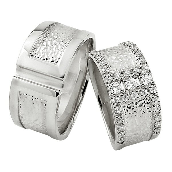 結婚指輪 プラチナ ダイヤモンド デザインリング 幅広 ペアリング Pt900 マリッジリング 2本セット ペア 文字入れ 刻印 可能 婚約 結婚式 ブライダル...